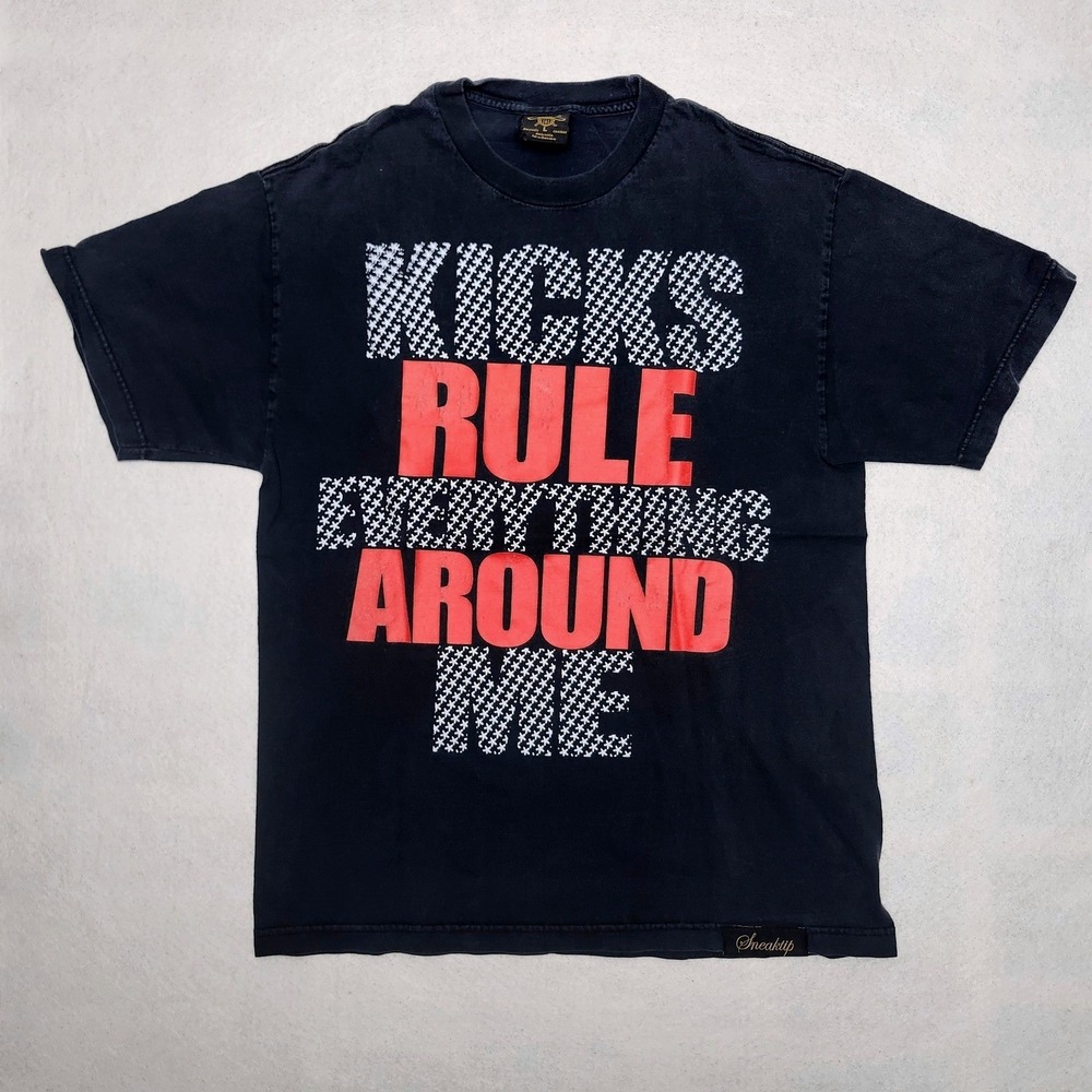 Vintage Sneaktip Faded Large T‎ Shirt Kicks Rule Everything Around Me Streetwear